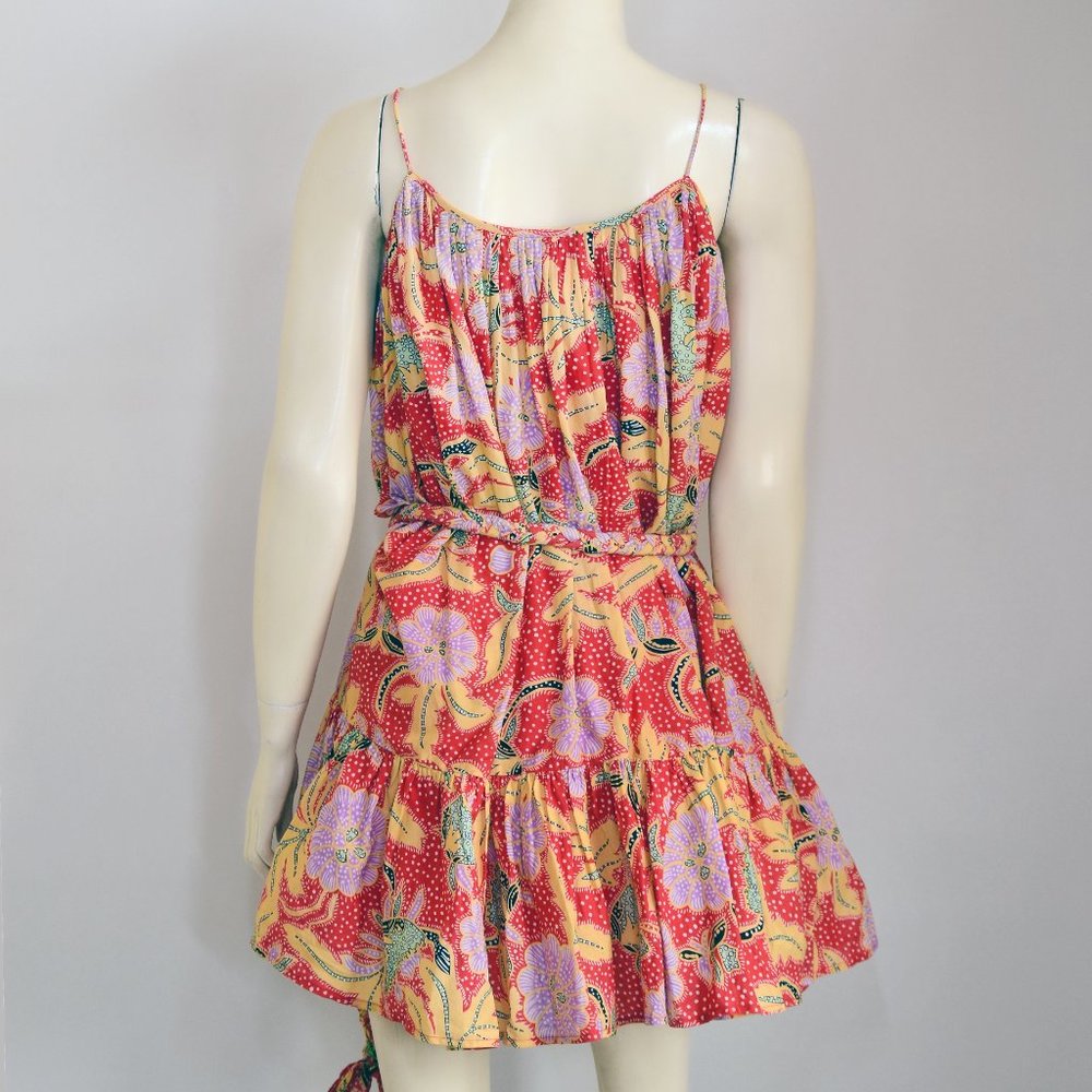 Rhode Resort Nala Belted Floral Print Cotton Dress - Womens - - Picture 6 of 6
